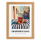 Grapefruit Juice – Italian Urban Café Scene, Lemonade Illustration, set in oak frame
