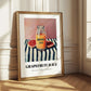 Grapefruit Juice – on Striped Tablecloth, Lemonade Wall Art