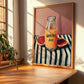 Grapefruit Juice – on Striped Tablecloth, Lemonade Wall Art, clean layout with no caption