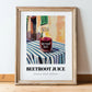 Beetroot Juice – Italian Café on the Corner, Lemonade Art, in wooden frame leaning on the floor