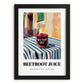 Beetroot Juice – Italian Café on the Corner, Lemonade Art, in sleek black frame