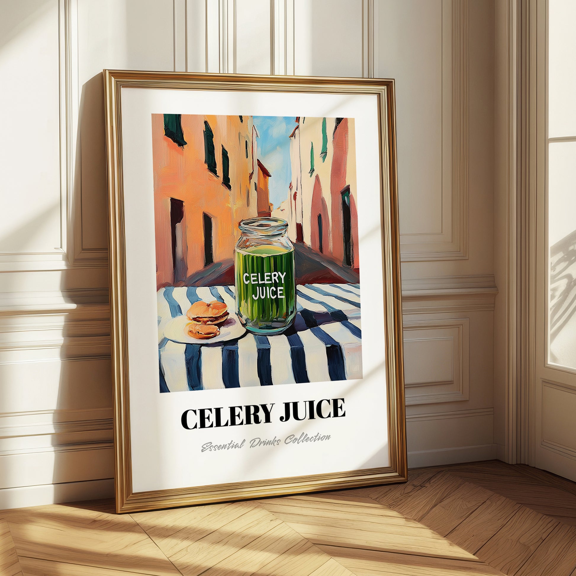 Celery Juice – Italian Urban Café Scene, Lemonade Wall Print
