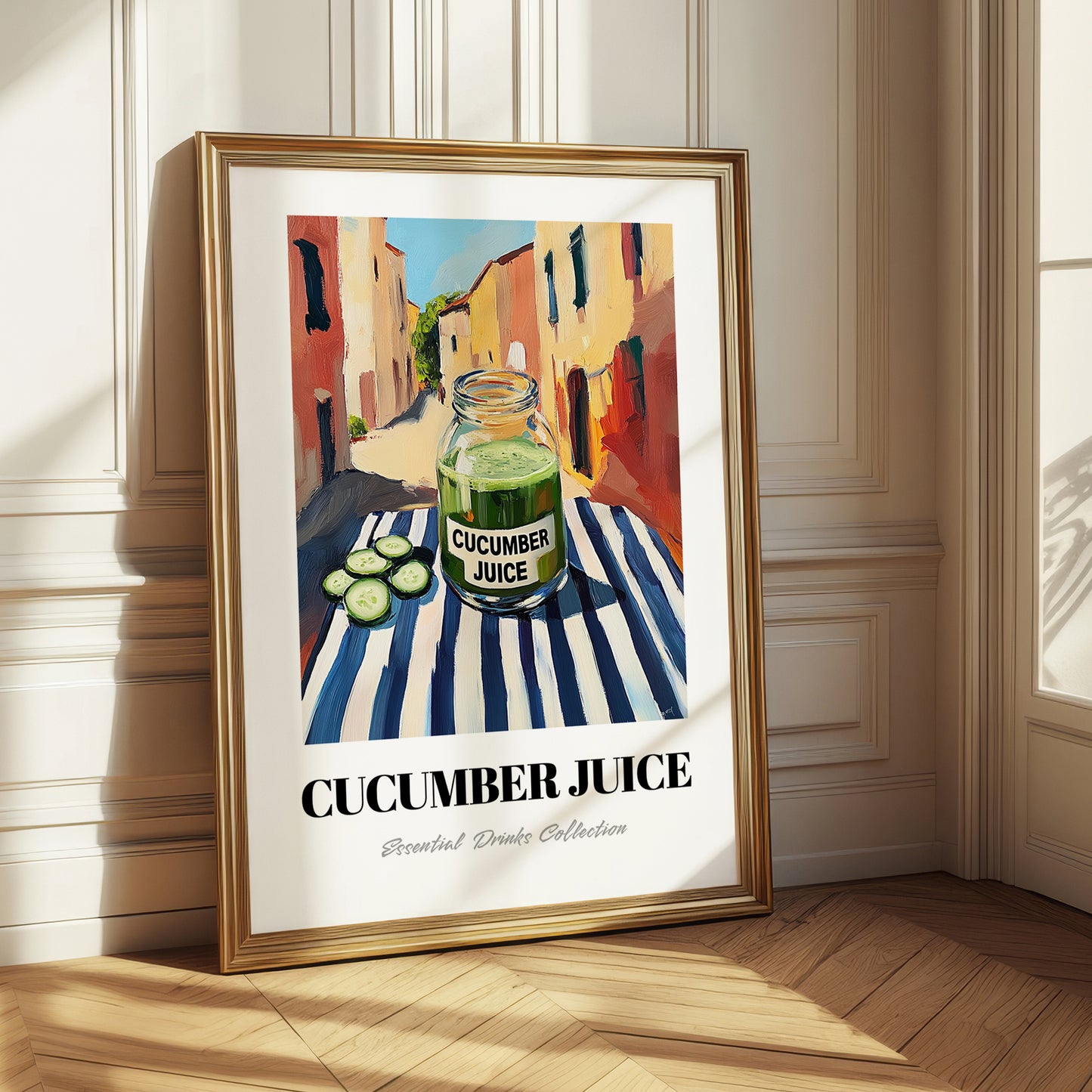 Cucumber Juice – Italian Outdoor Café Scene, Lemonade Wall Decor