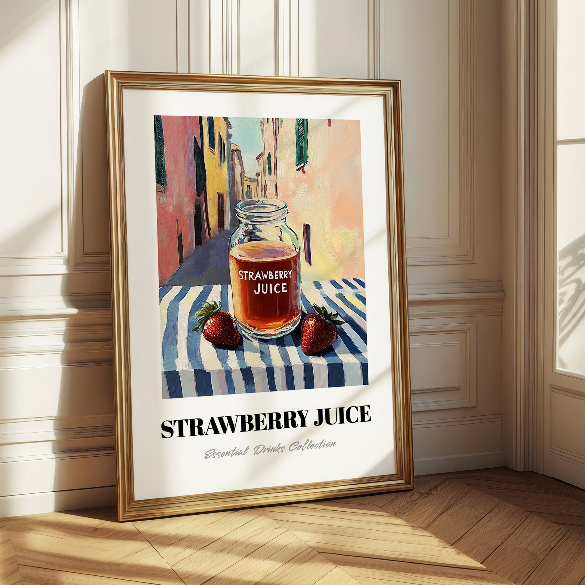 Strawberry Juice – Italian Urban Café Scene, Lemonade Wall Art