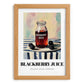 Blackberry Juice – on Striped Tablecloth, Lemonade Wall Painting, set in oak frame