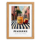 Peach Juice – Italian Street Café Scene, Lemonade Painting, set in oak frame