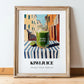 Kiwi Juice – Italian Café on the Corner, Lemonade Poster, in wooden frame leaning on the floor