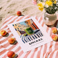 Kiwi Juice – Italian Café on the Corner, Lemonade Poster, unframed on coastal sand