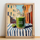 Kiwi Juice – Italian Café on the Corner, Lemonade Poster, no-text version framed in wood