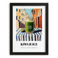 Kiwi Juice – Italian Café on the Corner, Lemonade Poster, in sleek black frame
