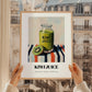 Kiwi Juice – on Striped Tablecloth, Lemonade Wall Decor, styled in a charming Paris street view
