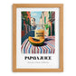 Papaya Juice – Italian Urban Café Scene, Lemonade Wall Art, set in oak frame