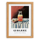 Guava Juice – on Striped Tablecloth, Lemonade Painting, set in oak frame