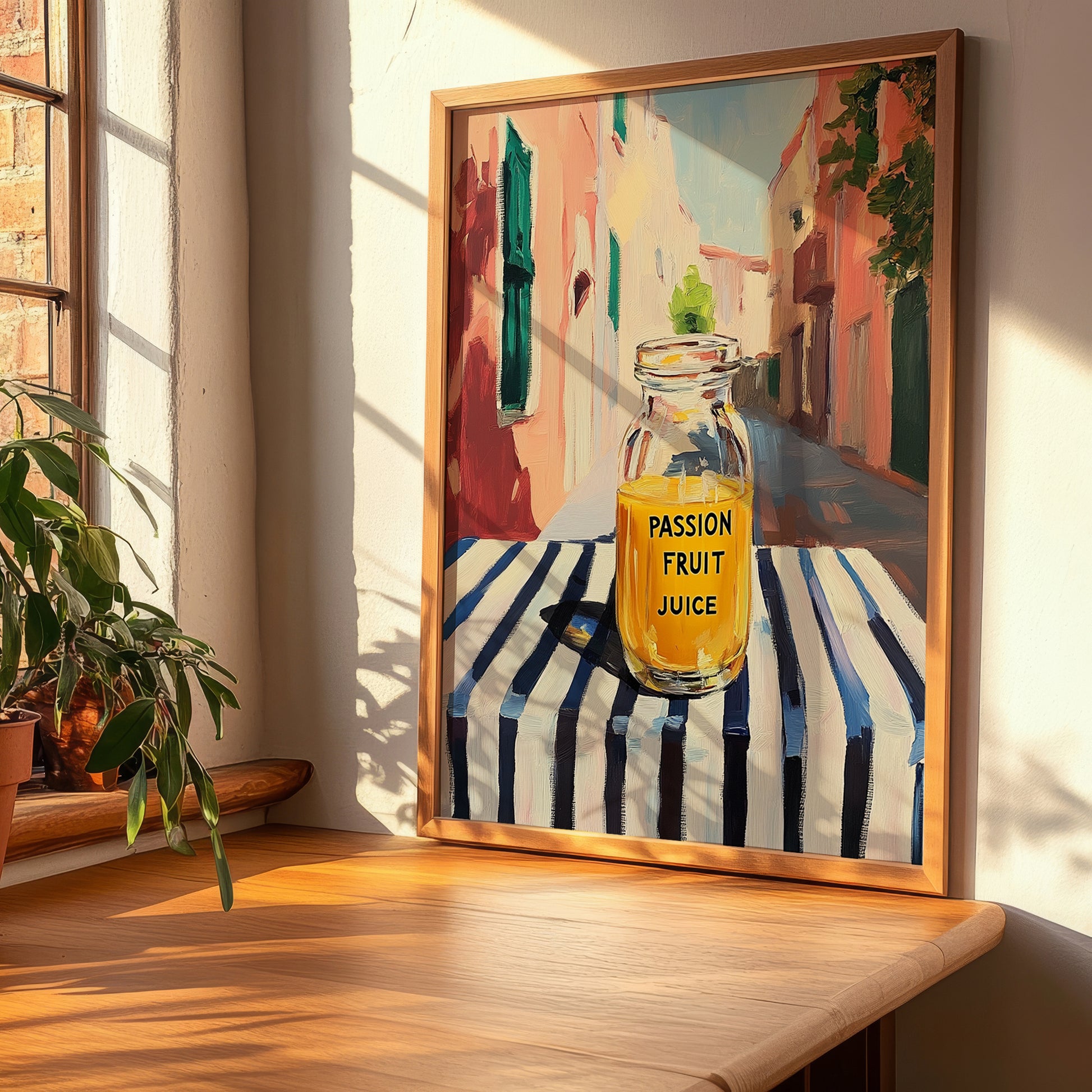 Passion Fruit Juice – Italian Café on the Corner, Lemonade Wall Decor, clean layout with no caption