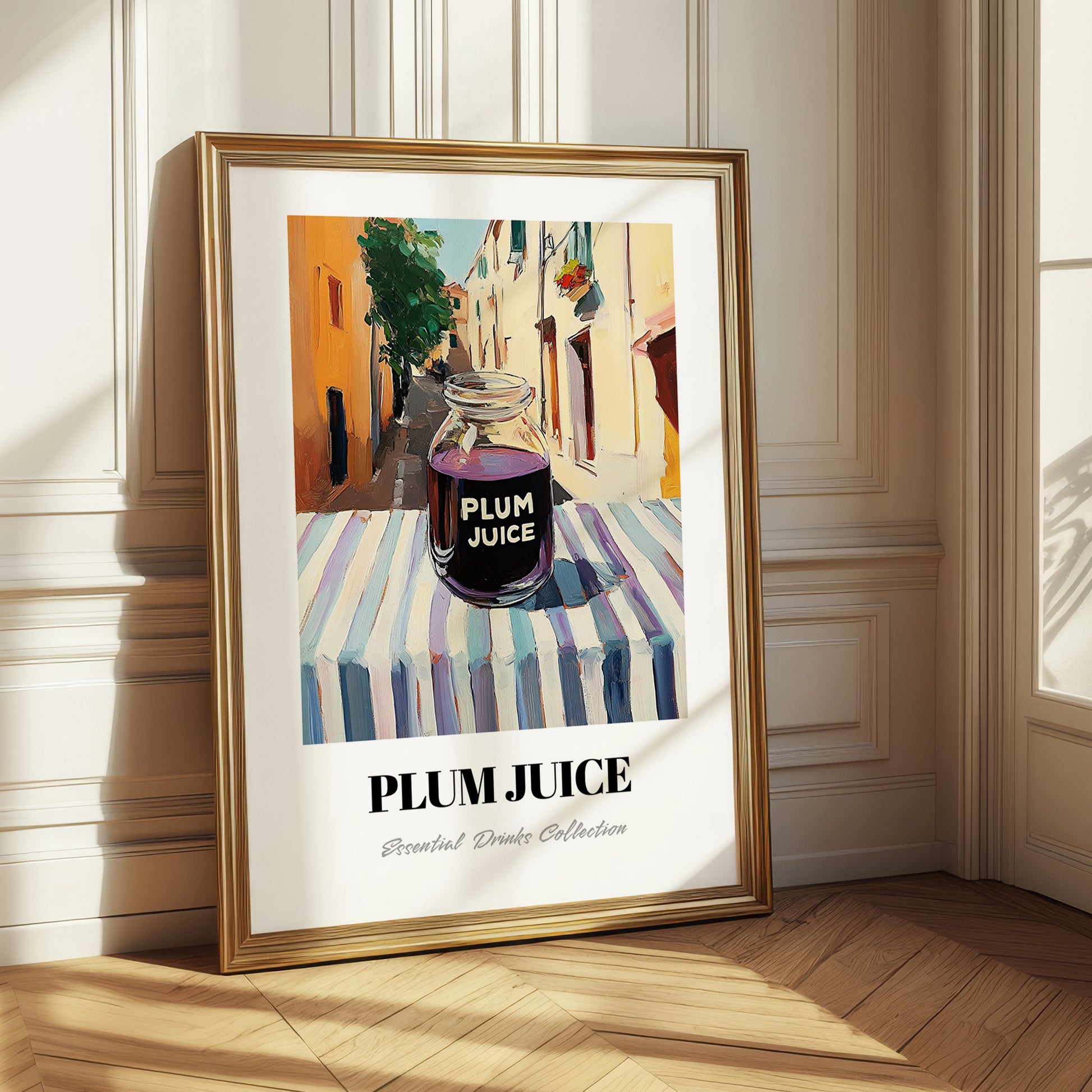 Plum Juice – Italian Street Café Scene, Lemonade Wall Art