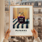 Plum Juice – on Striped Tablecloth, Lemonade Still Life, styled in a charming Paris street view
