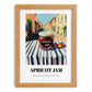 Apricot Jam – Italian Urban Café Scene, Jam Wall Decor, set in oak frame