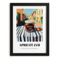 Apricot Jam – Italian Urban Café Scene, Jam Wall Decor, in sleek black frame