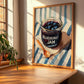 Blueberry Jam – on Striped Tablecloth, Jam Wall Decor, clean layout with no caption