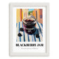 Blackberry Jam – Italian Urban Café Scene, Jam Print, placed in minimal white frame