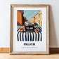 Fig Jam – Italian Café on the Corner, Jam Wall Decor, in wooden frame leaning on the floor