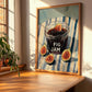 Fig Jam – on Striped Tablecloth, Jam Wall Decor, clean layout with no caption