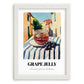 Grape Jelly – Italian Café on the Corner, Jam Illustration, placed in minimal white frame