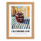Cranberry Jam – Italian Street Café Scene, Jam Painting, set in oak frame