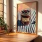 Mixed Berry Jam – on Striped Tablecloth, Jam Wall Decor, clean layout with no caption