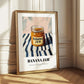 Banana Jam – on Striped Tablecloth, Jam Still Life