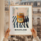 Banana Jam – on Striped Tablecloth, Jam Still Life, styled in a charming Paris street view