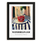 Watermelon Jam – Italian Café on the Corner, Jam Painting, in sleek black frame