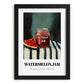 Watermelon Jam – on Striped Tablecloth, Jam Painting, in sleek black frame