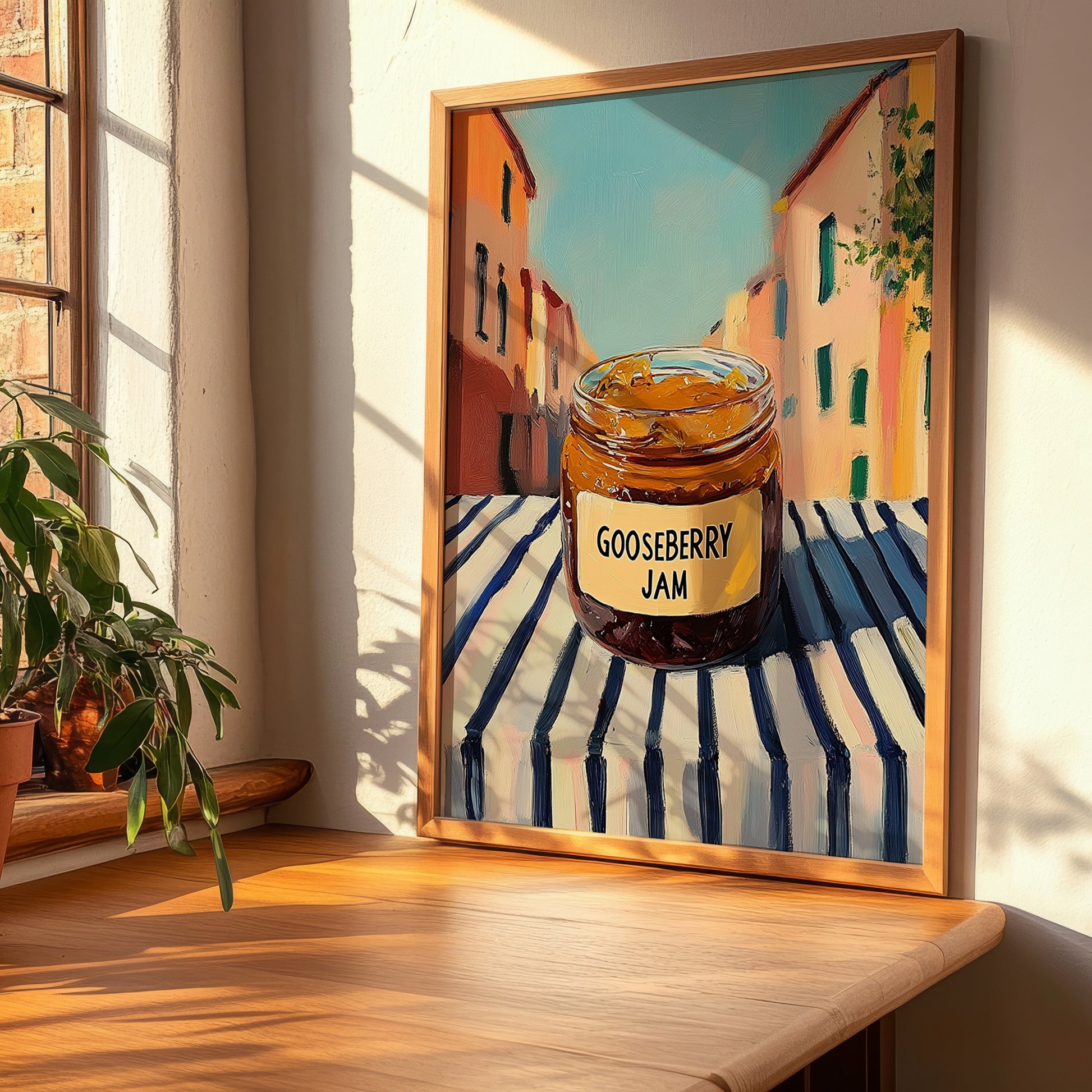 Gooseberry Jam – Italian Café on the Corner, Jam Wall Decor, clean layout with no caption