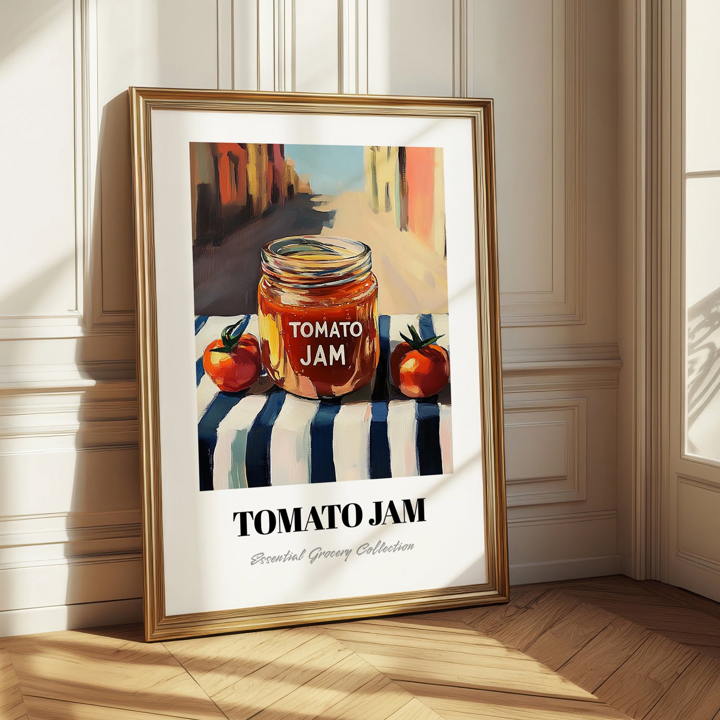 Tomato Jam – Italian Outdoor Café Scene, Jam Wall Decor