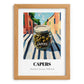 Capers – Italian Urban Café Scene, Canned Vegetables Painting, set in oak frame