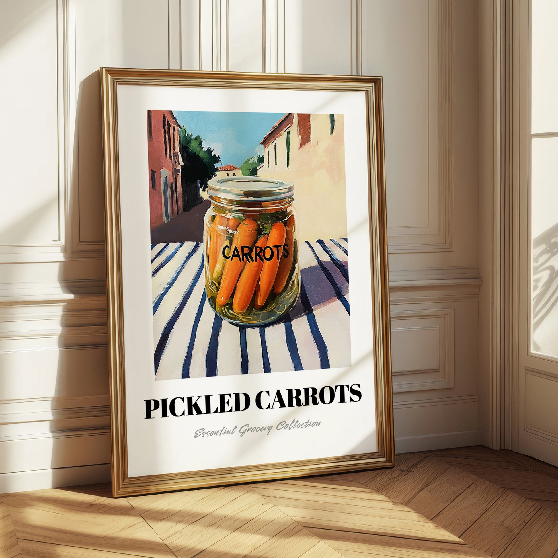 Pickled Carrots – Italian Urban Café Scene, Canned Vegetables Still Life