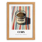Cumin – on Striped Tablecloth, Spices Painting, set in oak frame