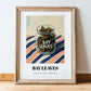 Bay Leaves – on Striped Tablecloth, Spices Wall Decor, in wooden frame leaning on the floor