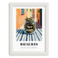 Bay Leaves – Italian Café on the Corner, Spices Illustration, placed in minimal white frame