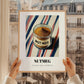 Nutmeg – on Striped Tablecloth, Spices Illustration, styled in a charming Paris street view