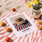 Saffron – on Striped Tablecloth, Spices Still Life, unframed on coastal sand