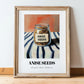 Anise Seeds – on Striped Tablecloth, Spices Still Life, in wooden frame leaning on the floor