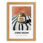 Anise Seeds – on Striped Tablecloth, Spices Still Life, set in oak frame
