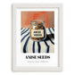 Anise Seeds – on Striped Tablecloth, Spices Still Life, placed in minimal white frame