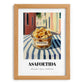 Asafoetida – Italian Café on the Corner, Spices Still Life, set in oak frame