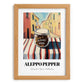 Aleppo Pepper – Italian Café on the Corner, Spices Still Life, set in oak frame