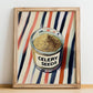 Celery Seeds – on Striped Tablecloth, Spices Poster, no-text version framed in wood