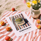 Lemongrass – on Striped Tablecloth, Spices Illustration, unframed on coastal sand