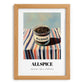 Allspice – on Striped Tablecloth, Spices Painting, set in oak frame